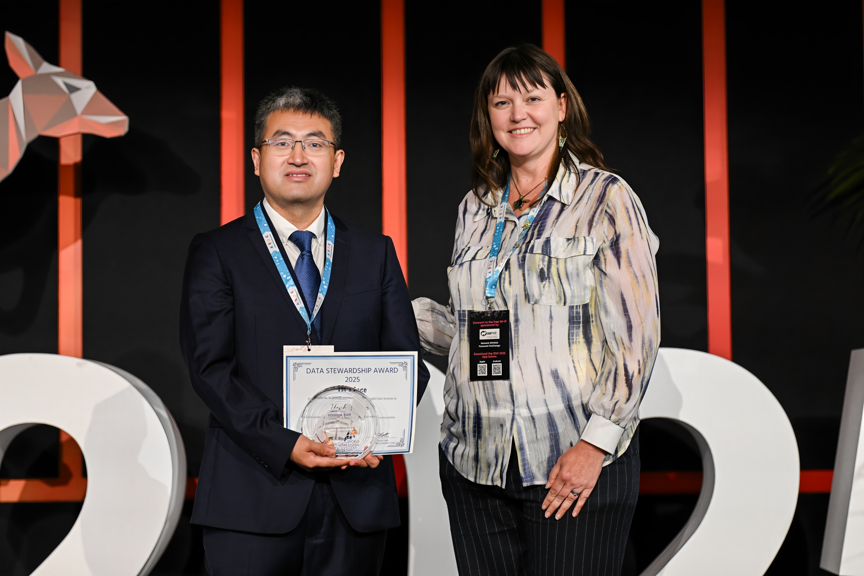 西北研究院冉有华研究员获颁2025年世界数据系统（WDS）数据管理奖